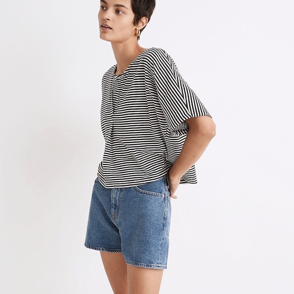 Madewell • Double-Faced Henley Tee in Stripe
